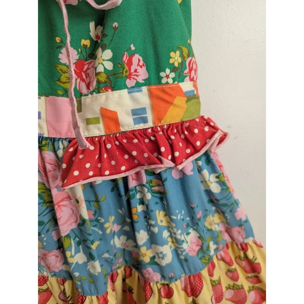 Matilda Jane Meadow Sweet Ellie Sun Dress Strawberries Girls Size 10 Cottagecore